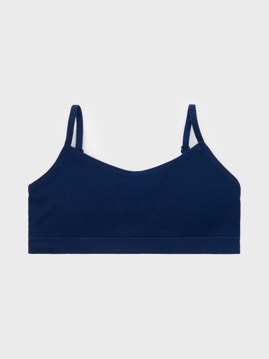 Rebrast top - mornarica - SINSAY