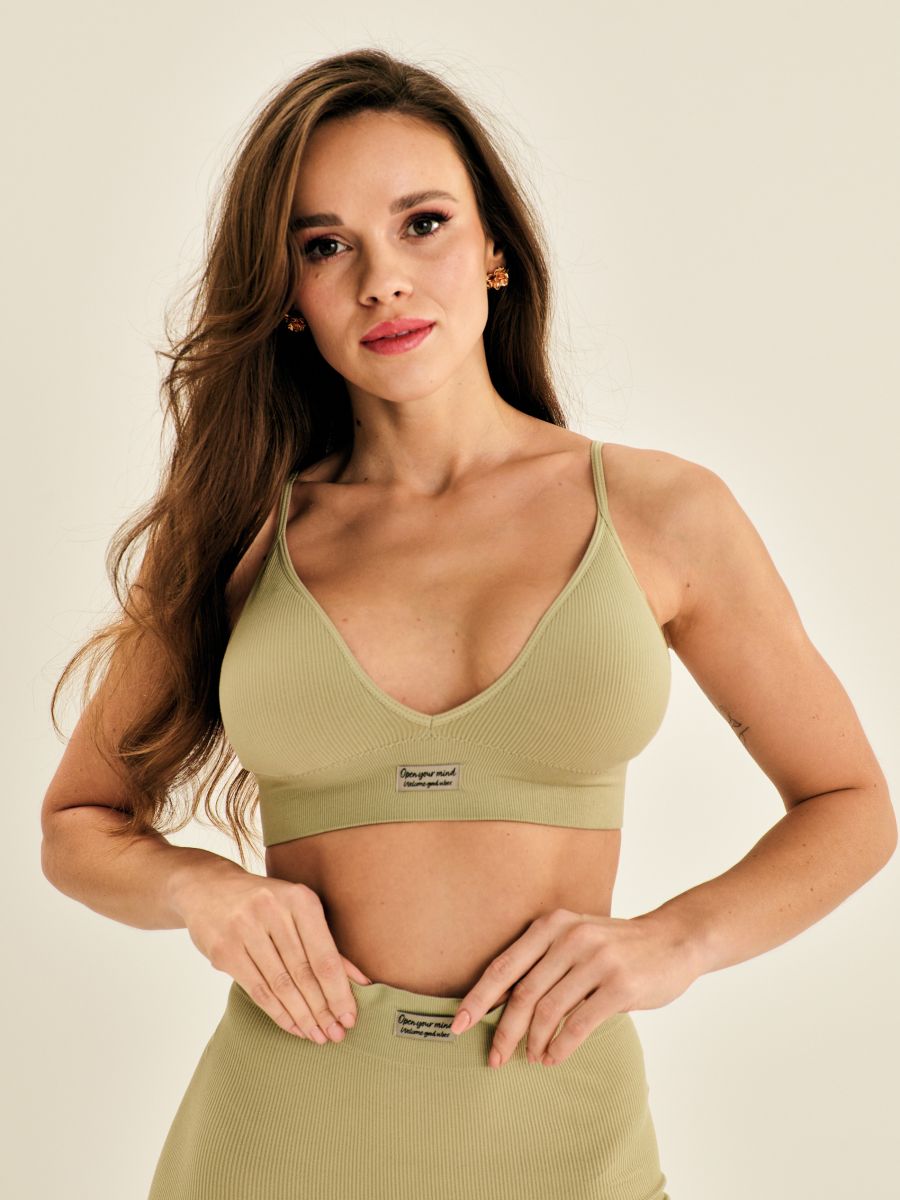 Sutien sport - verde-pal - SINSAY