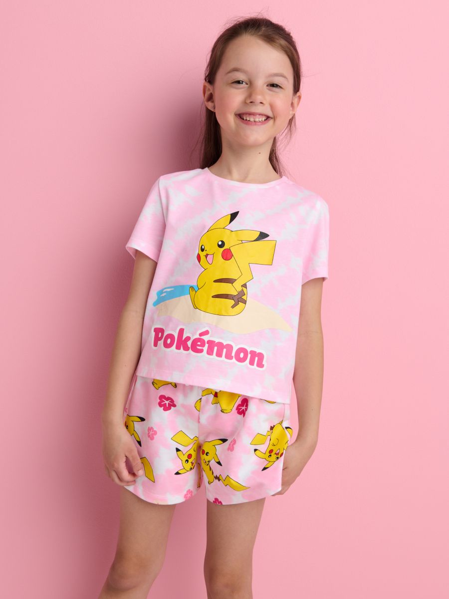 Kraťasy Pokémon - pastelová růžová - SINSAY