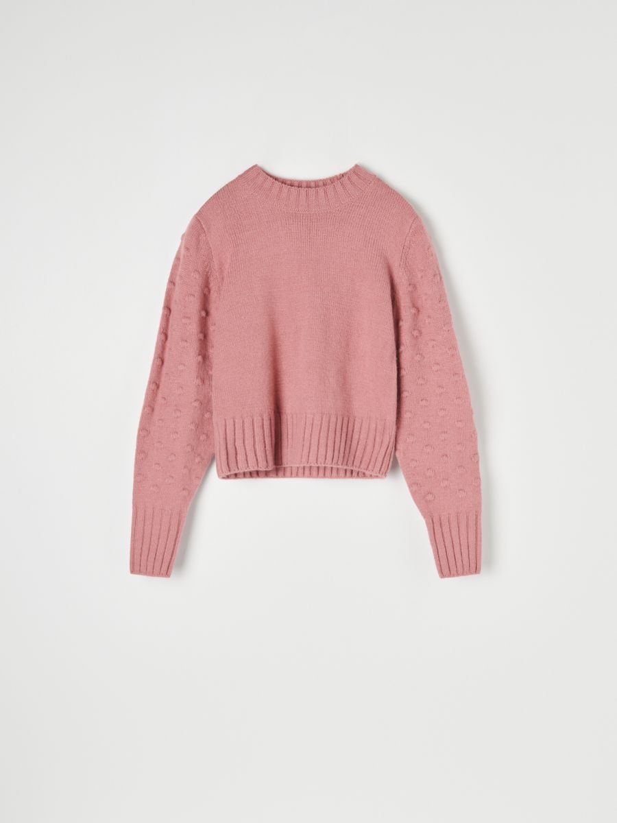 Sweter z miękkiej dzianiny - różowy - SINSAY