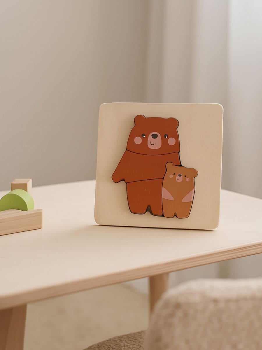 Ξύλινο παζλ - καφέ - SINSAY