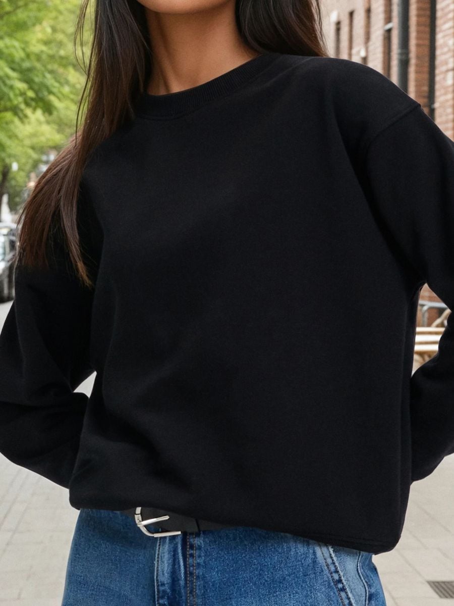 Bluza ze ściągaczami - czarny - SINSAY