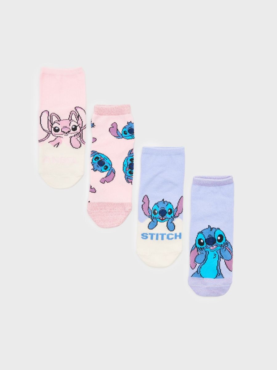 Skarpetki 4 pack Stitch - wielobarwny - SINSAY