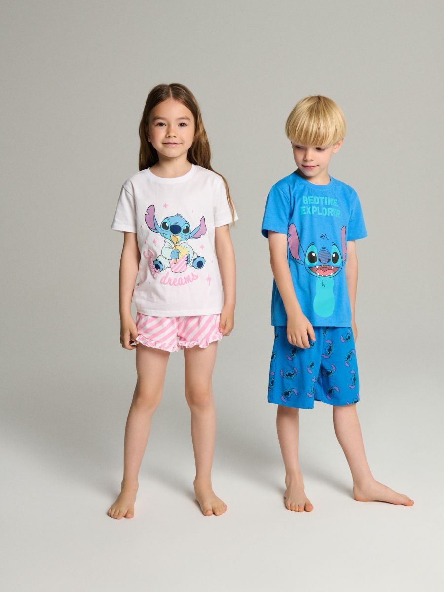 Piżama dwuczęściowa Stitch - biały - SINSAY