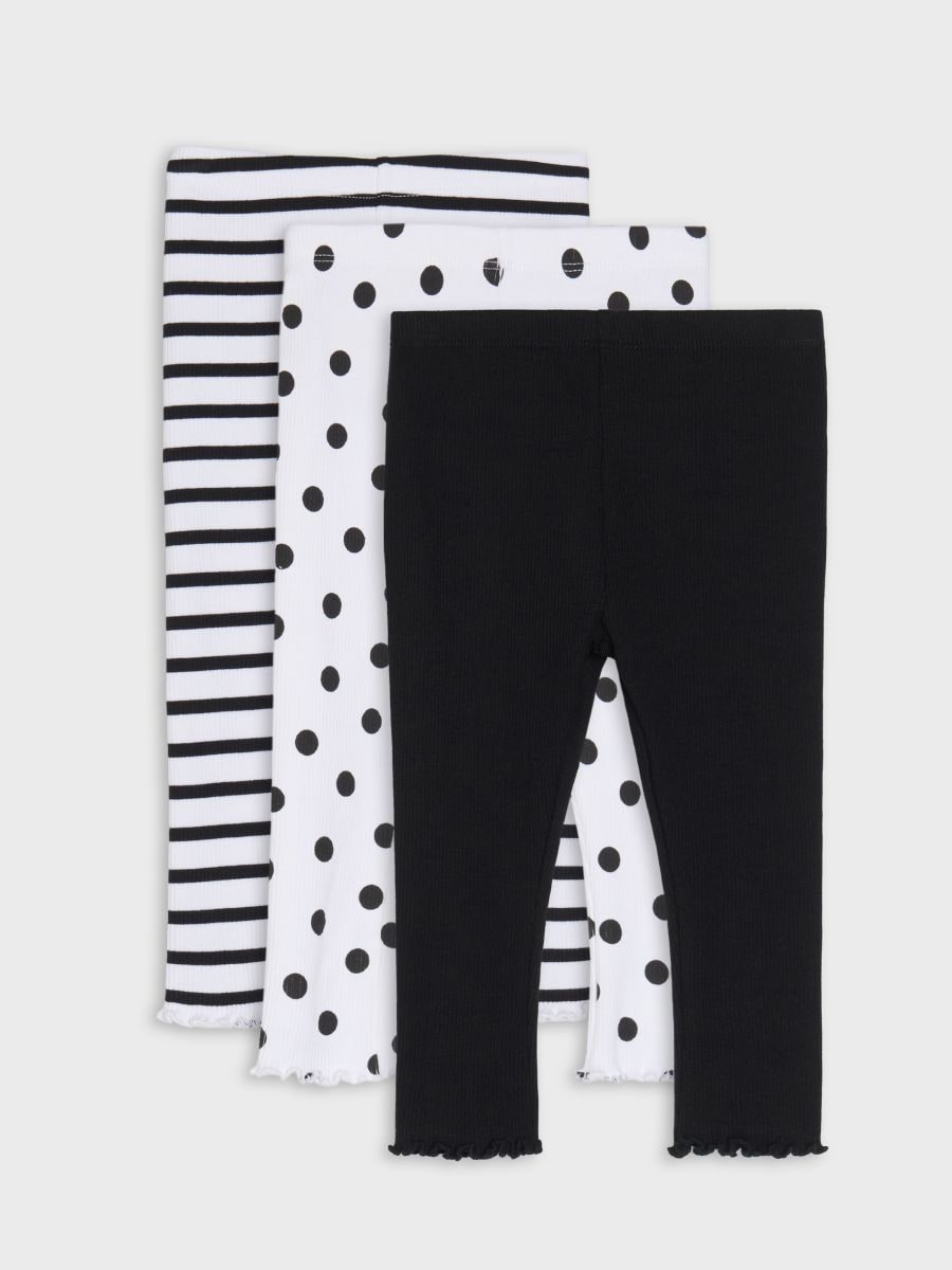 Confezione da 3 paia di leggings - bianco - SINSAY