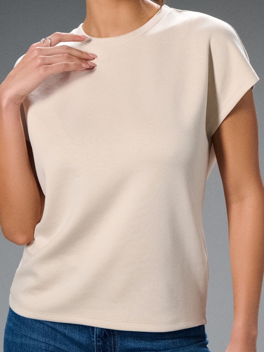 Majica s kratkim rukavima - boja kože - SINSAY