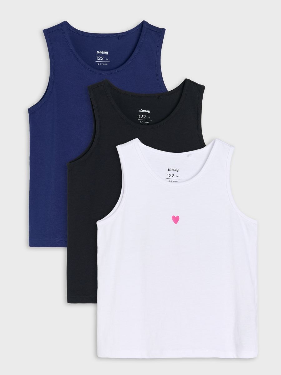 T-shirt χωρίς μανίκια 3 τεμαχίων - πολυχρωμο - SINSAY