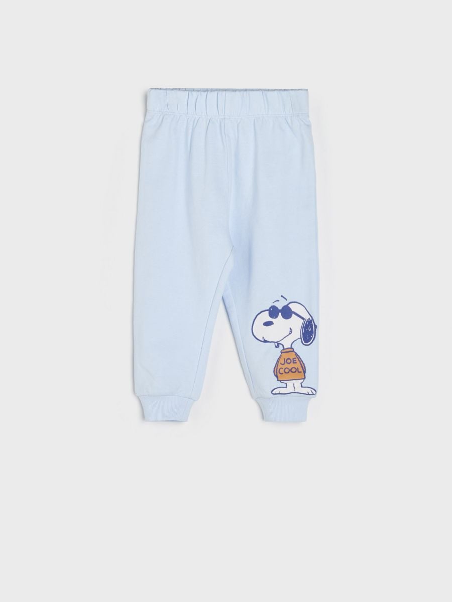 Športne hlače jogger Snoopy - svetlo modra - SINSAY