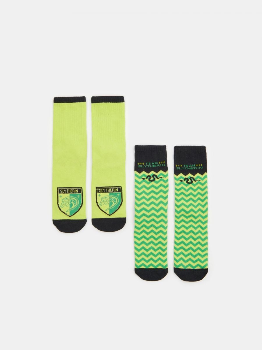 Harry Potter socks 2 pack - yellow green - SINSAY