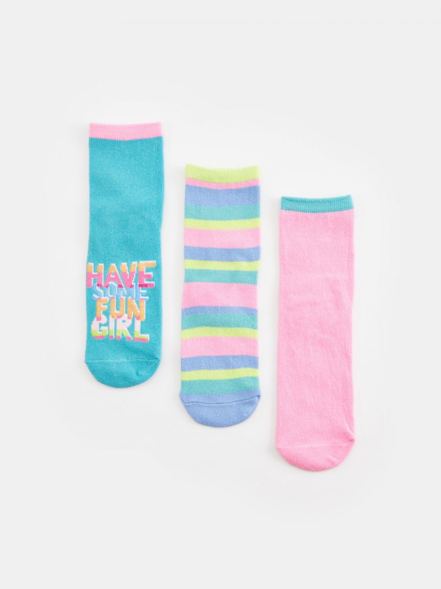 Чорапи, 3 чифта - многоцветен - SINSAY
