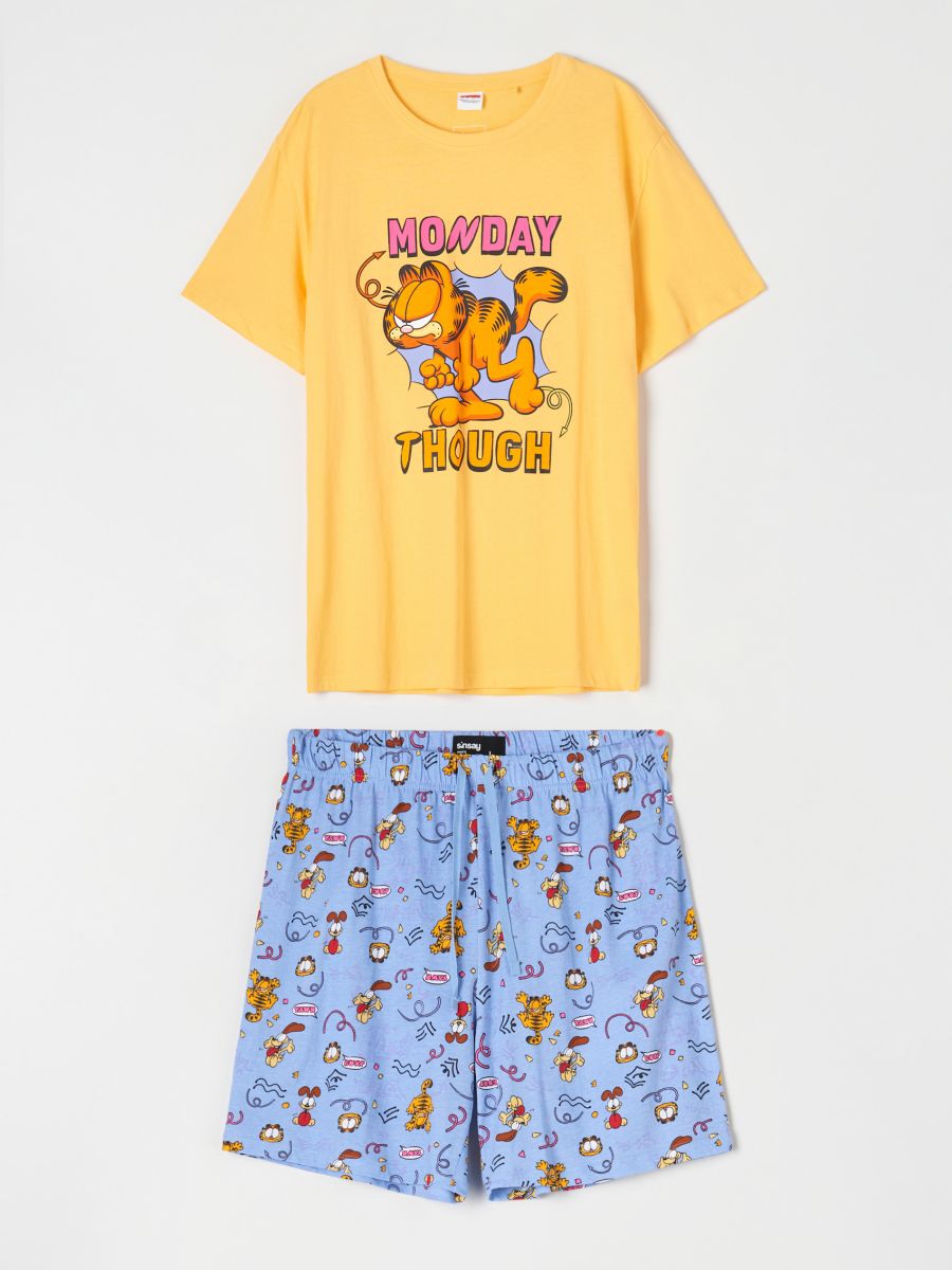 Komplet pidžame Garfield - šaren - SINSAY