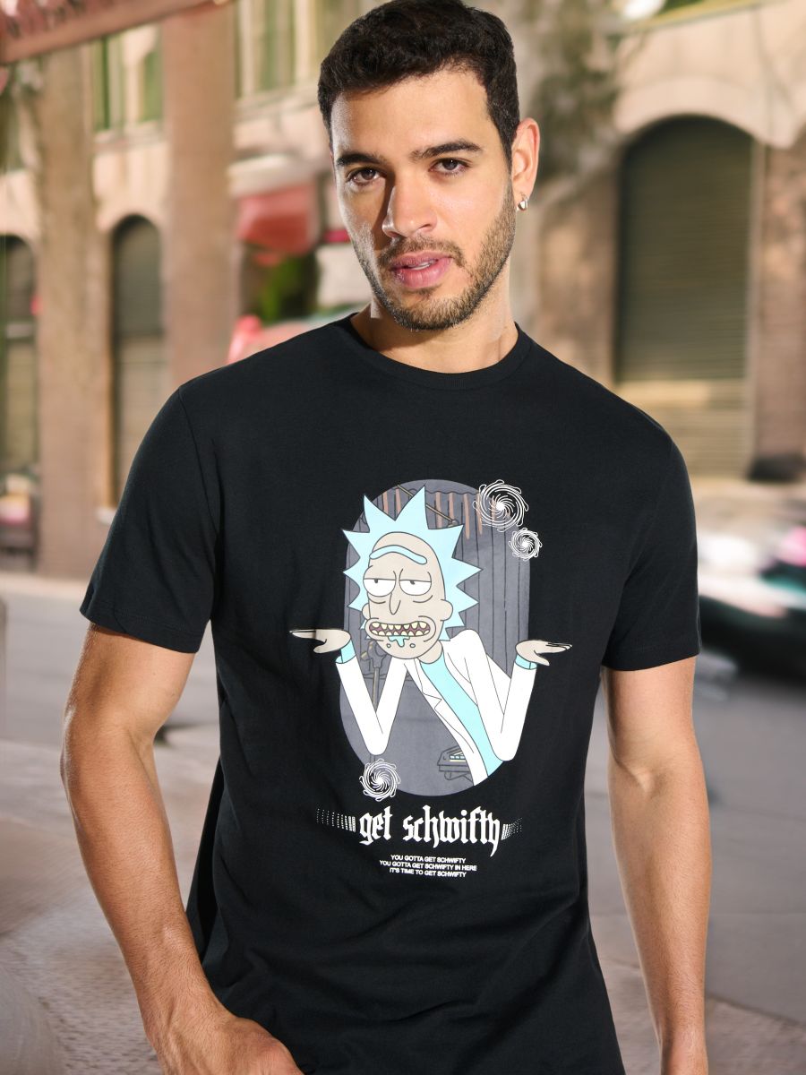 Majica Rick and Morty - črna - SINSAY