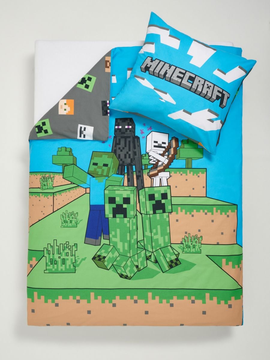 Комплект памучно спално бельо Minecraft - многоцветен - SINSAY