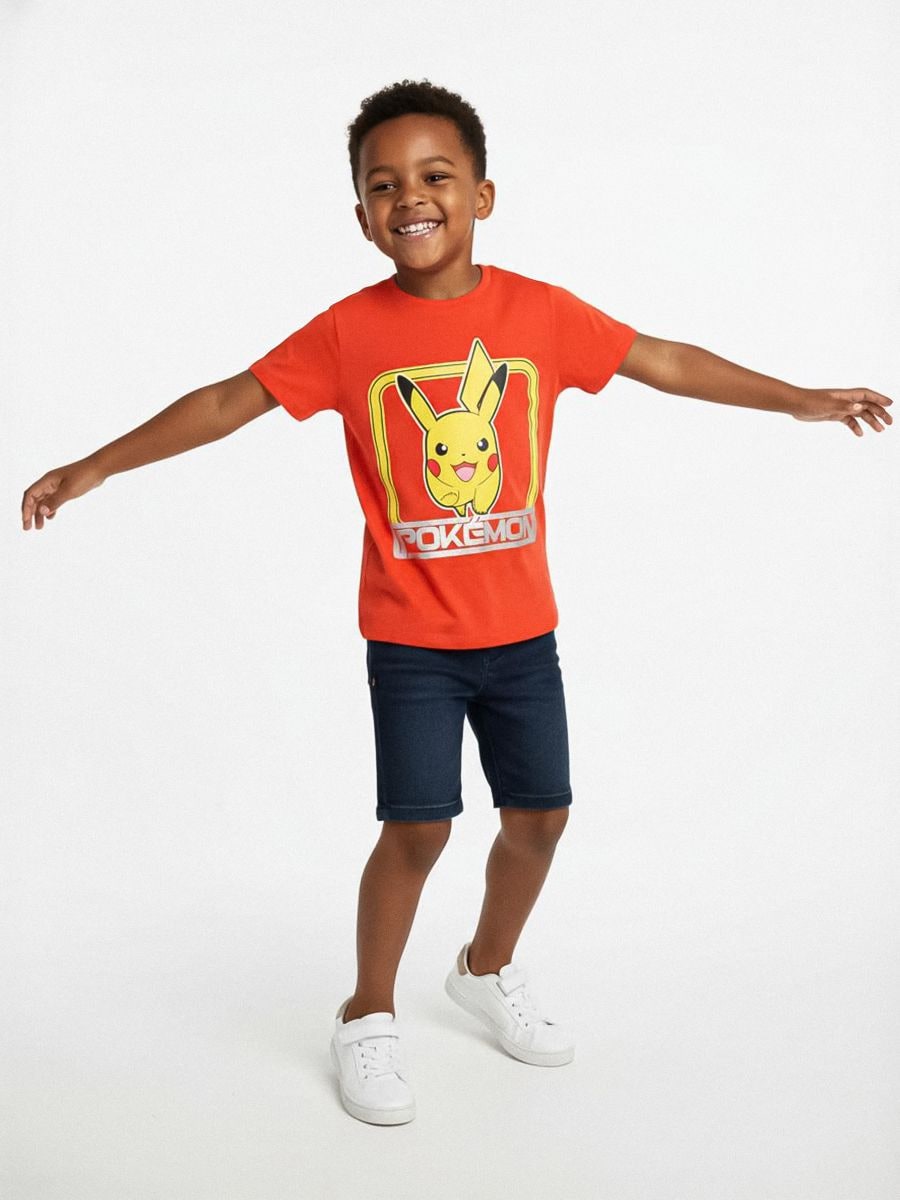 Bavlněná košilka s potiskem Pokemon - červená - SINSAY