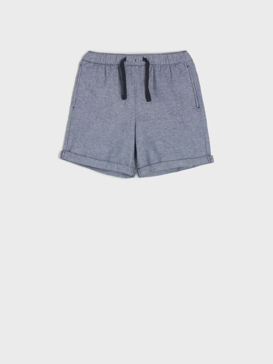 Shorts mit hohem Leinenanteil - mid blue - SINSAY