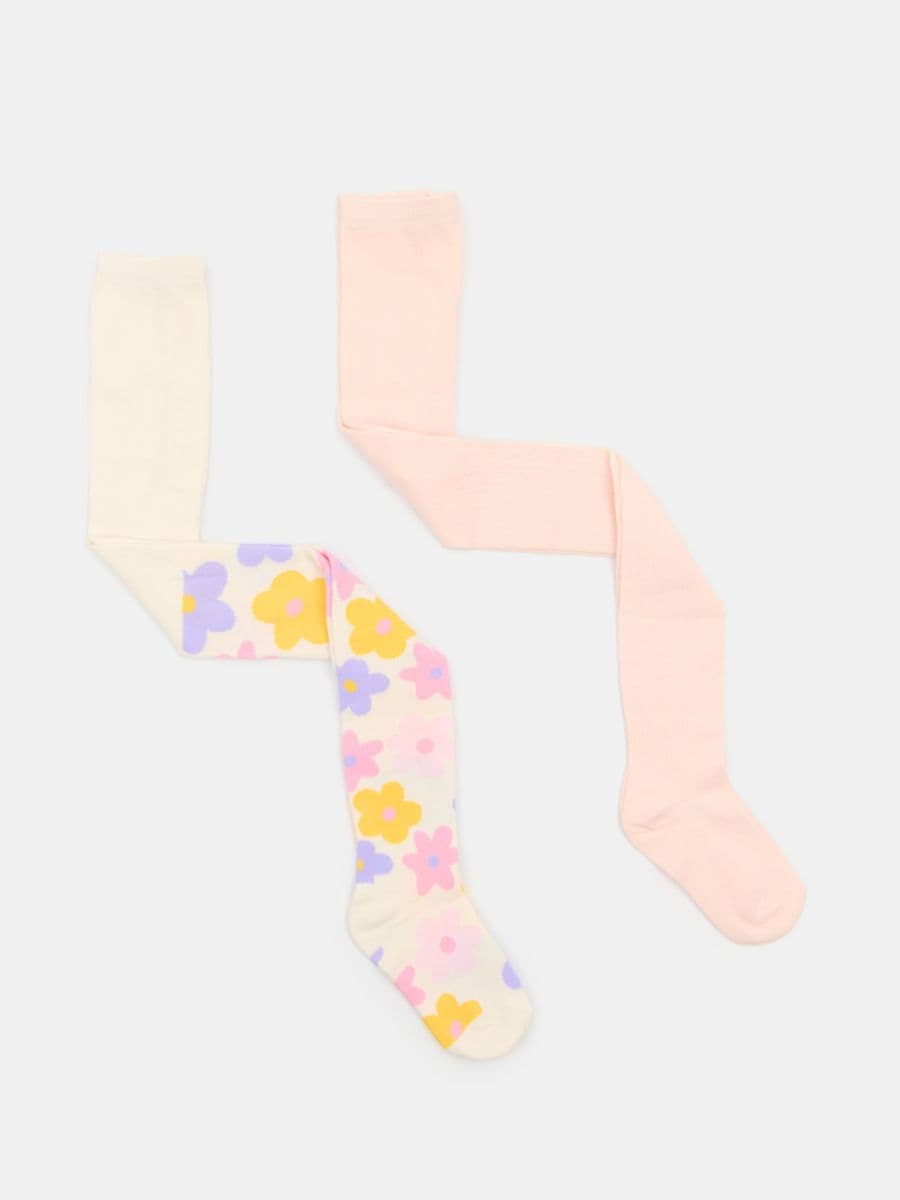 Strumpfhose, 2er-Pack - Pastellrosa - SINSAY