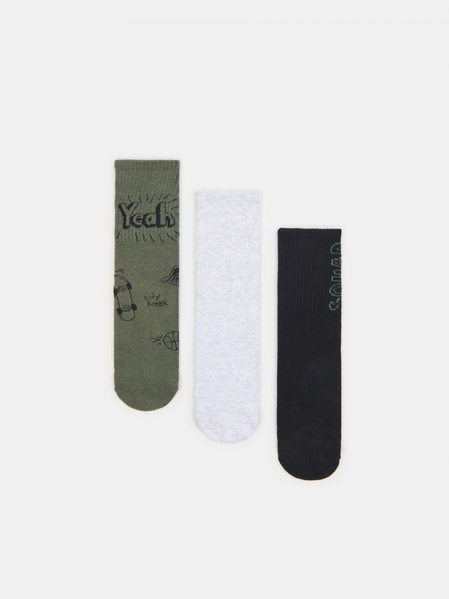Socken, 3er-Pack - Mehrfarbig - SINSAY