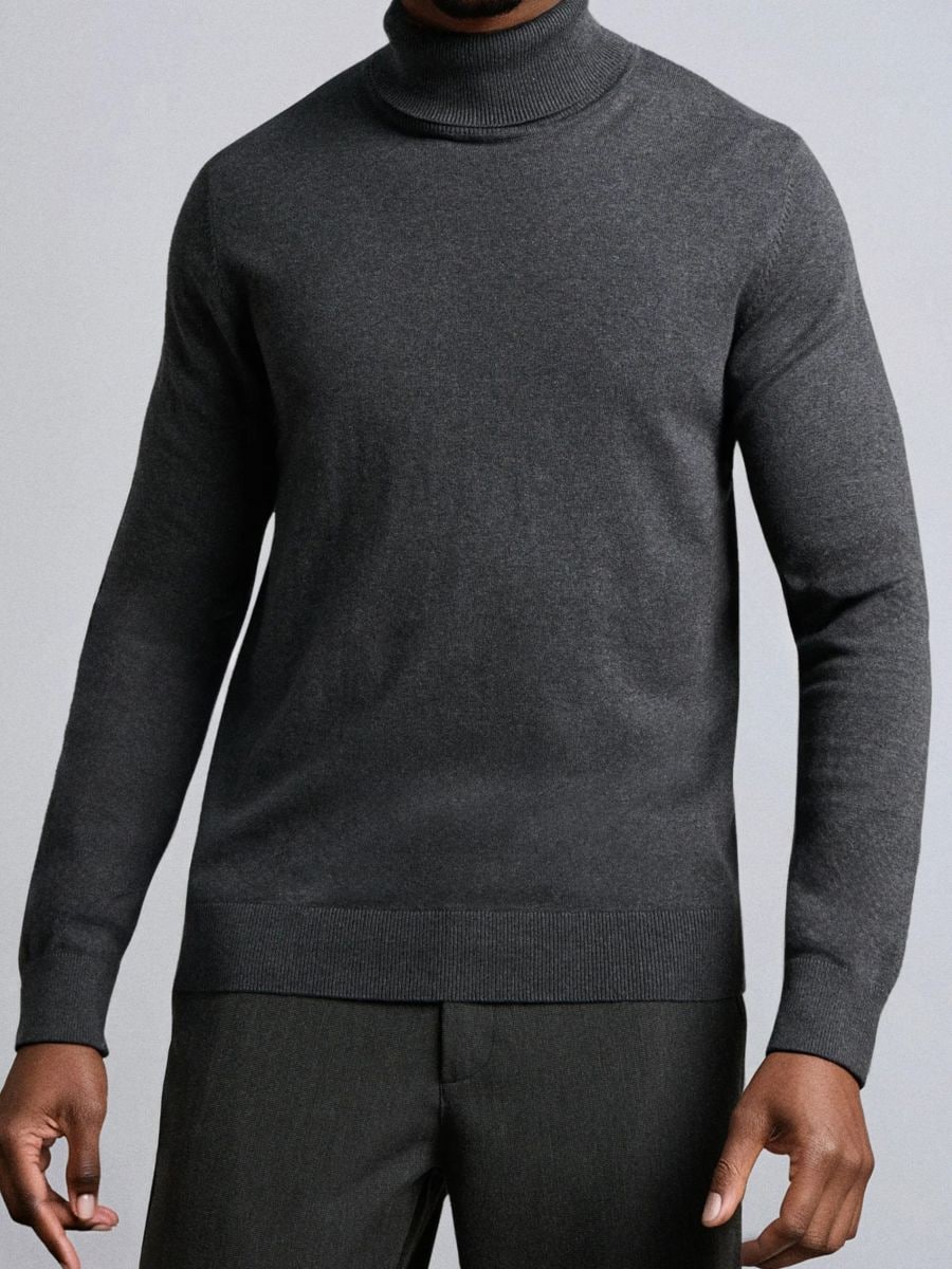 Klasični turtleneck - tamno siva - SINSAY