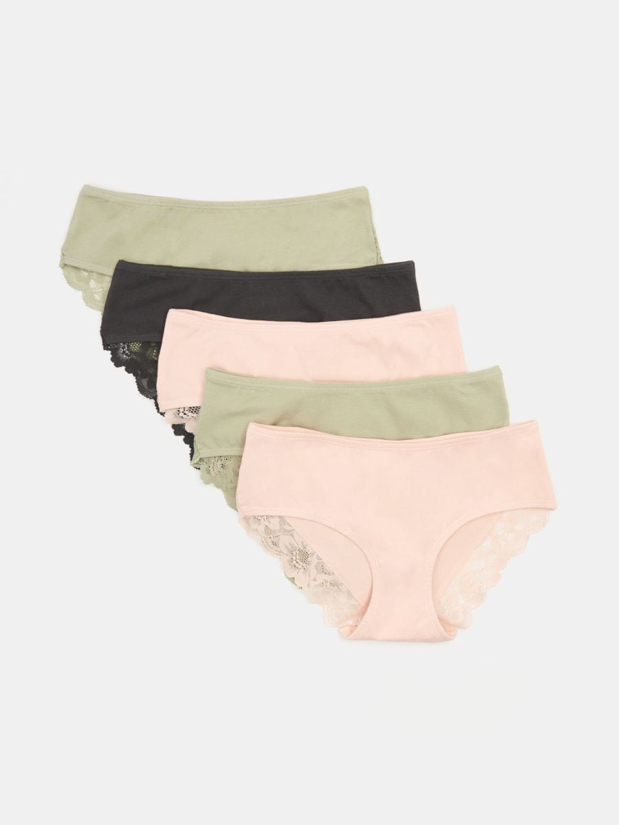 Hipster-stiilis aluspüksid, 5 paari - mitmevärviline - SINSAY