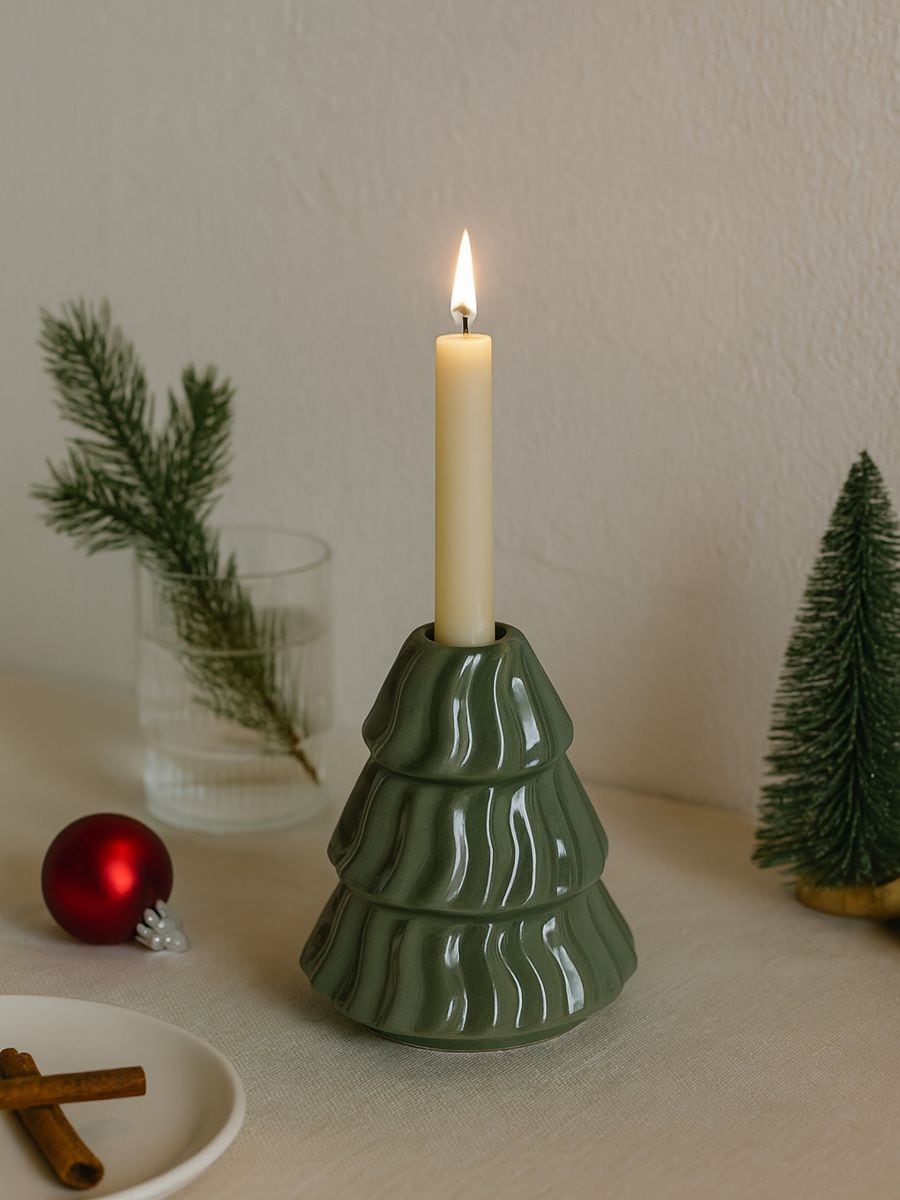 Praznični svečnik - rjavkasto zelena - SINSAY