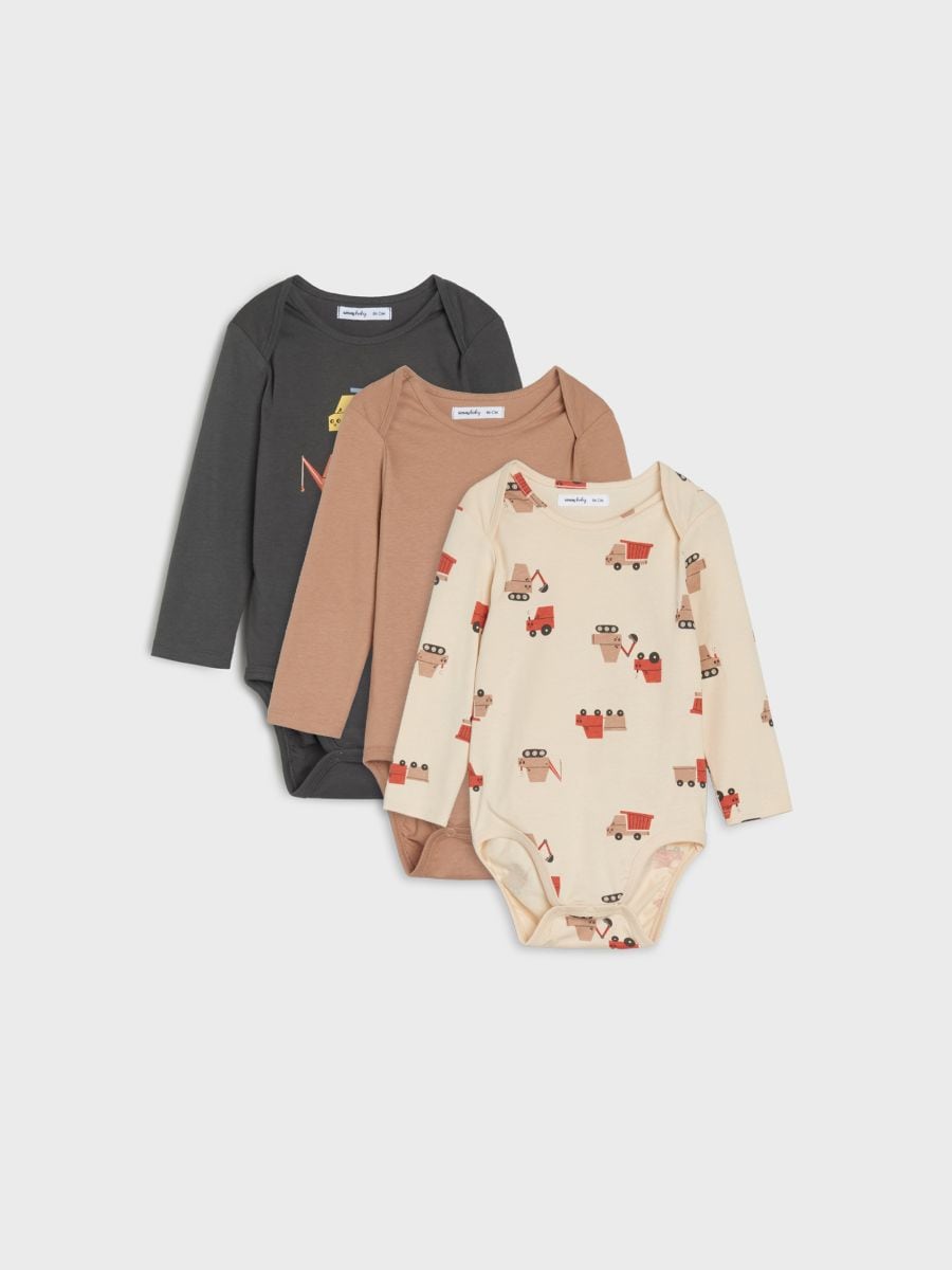Body 3 pack - szary - SINSAY
