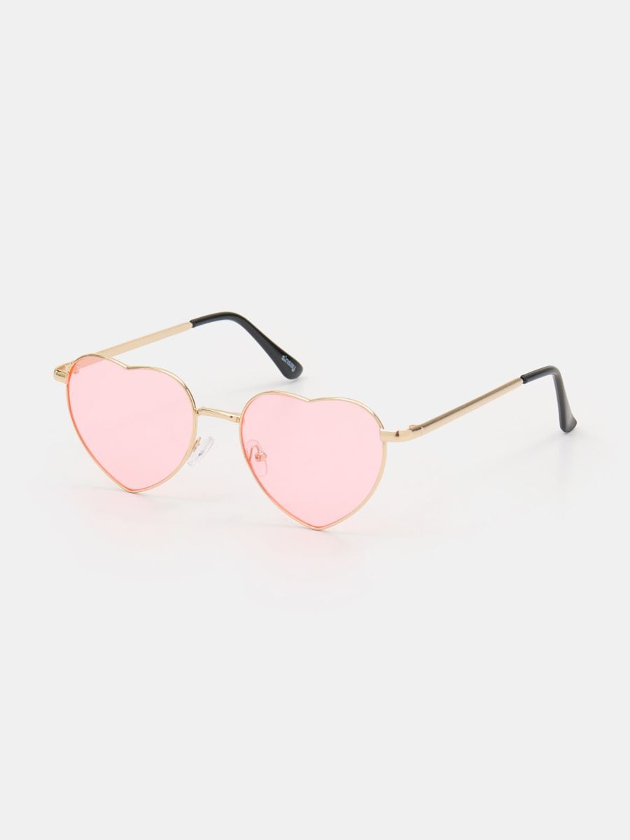 Südamekujulised päikeseprillid - kuldne - SINSAY