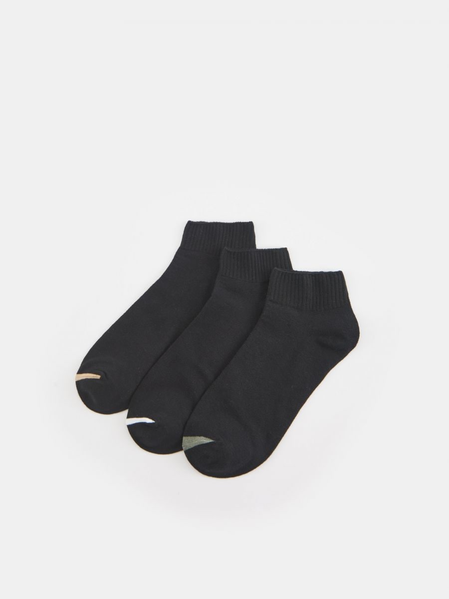 Komplet od 3 para čarapa - crno - SINSAY