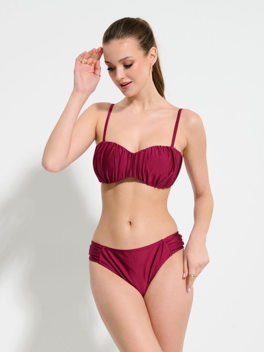 Bikini top - bordo - SINSAY