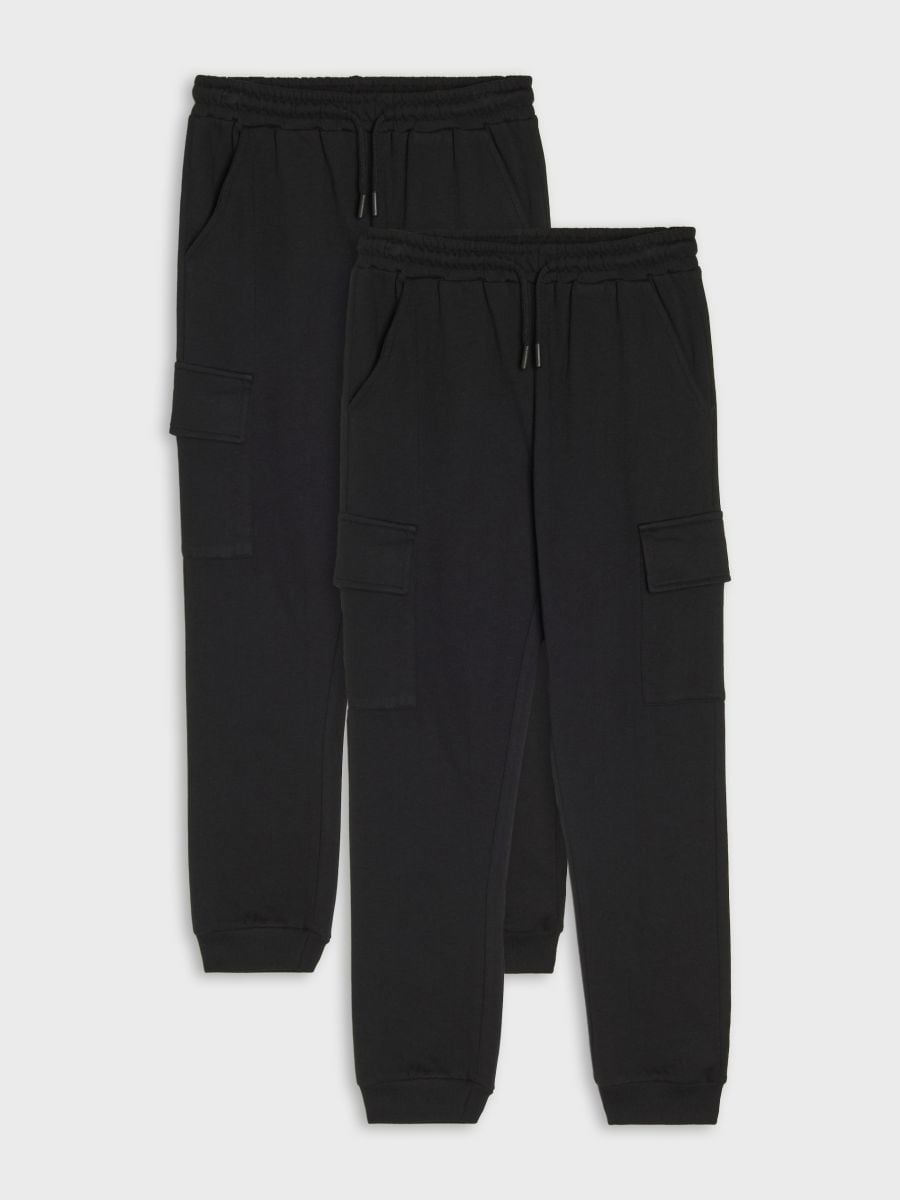 Спортивні штани 2 штуки - чорний - SINSAY