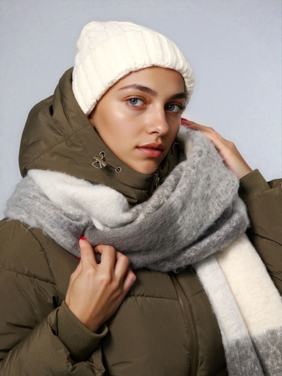 Rib knit beanie - Creme - SINSAY