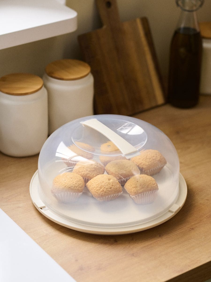 Контейнер для торта - кремовий - SINSAY