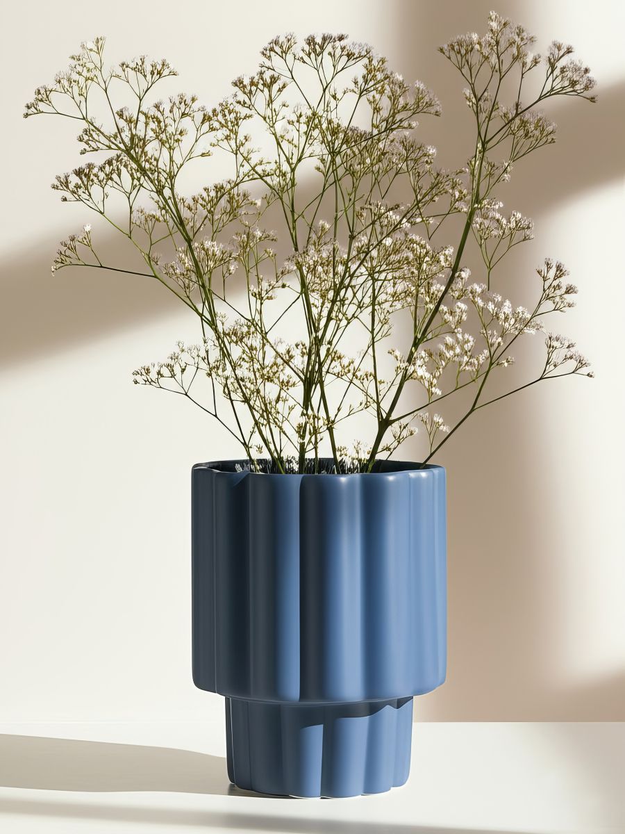 Ceramiczna doniczka - niebieski - SINSAY