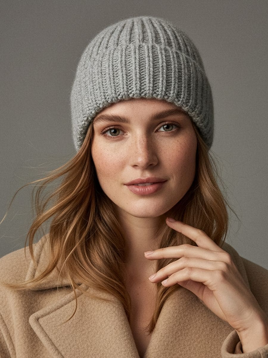 Rebrasta beanie kapa - sivo - SINSAY