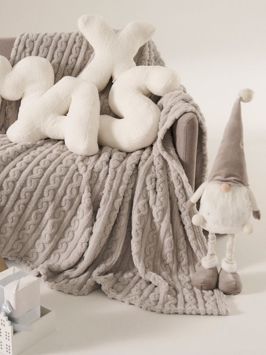 Štruktúrovaná deka - svetlošedá - SINSAY