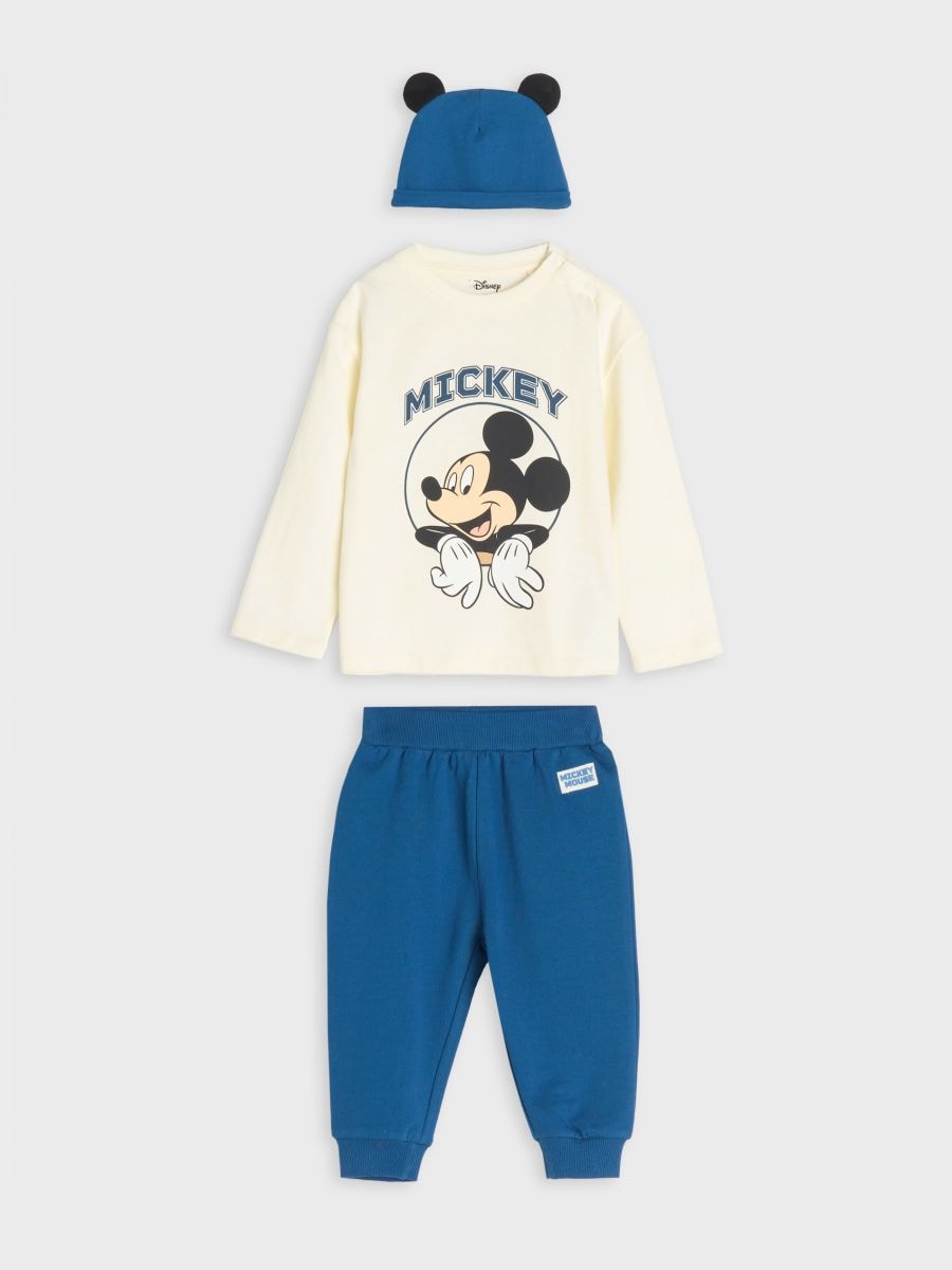 Mickey Mouse kötött szett - krémszínű - SINSAY