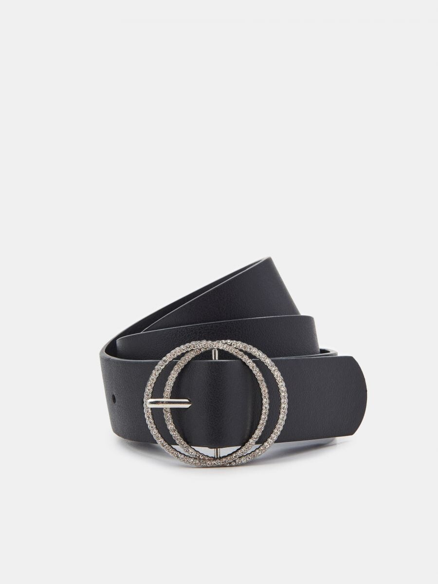  OTHER STORIES Circle Buckle Leather Belt