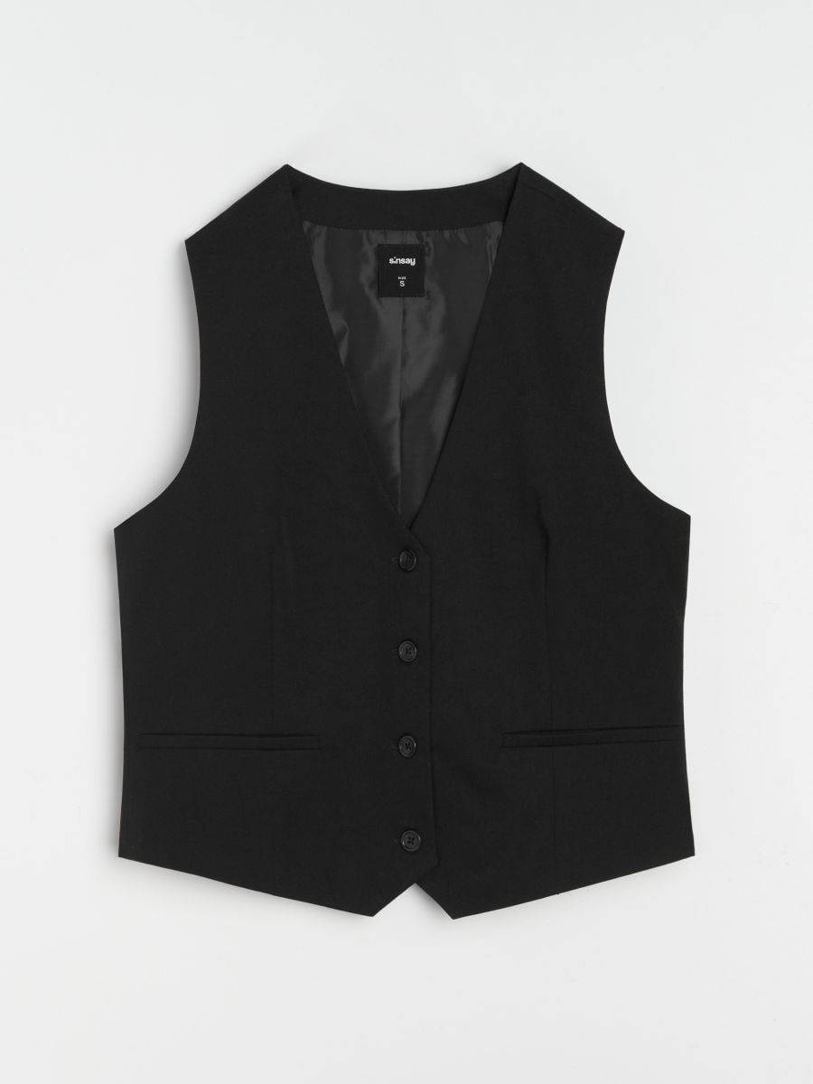 Kostýmková vesta - černá - SINSAY