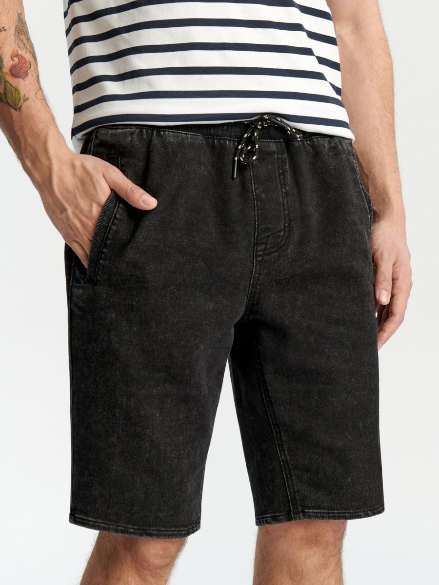 Jeans-Shorts - Schwarz - SINSAY