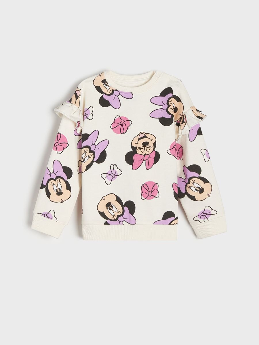 Sporta džemperis Minnie Mouse - krēmkrāsa - SINSAY