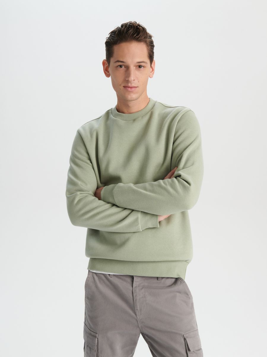 Sporta džemperis - blāva zaļa - SINSAY