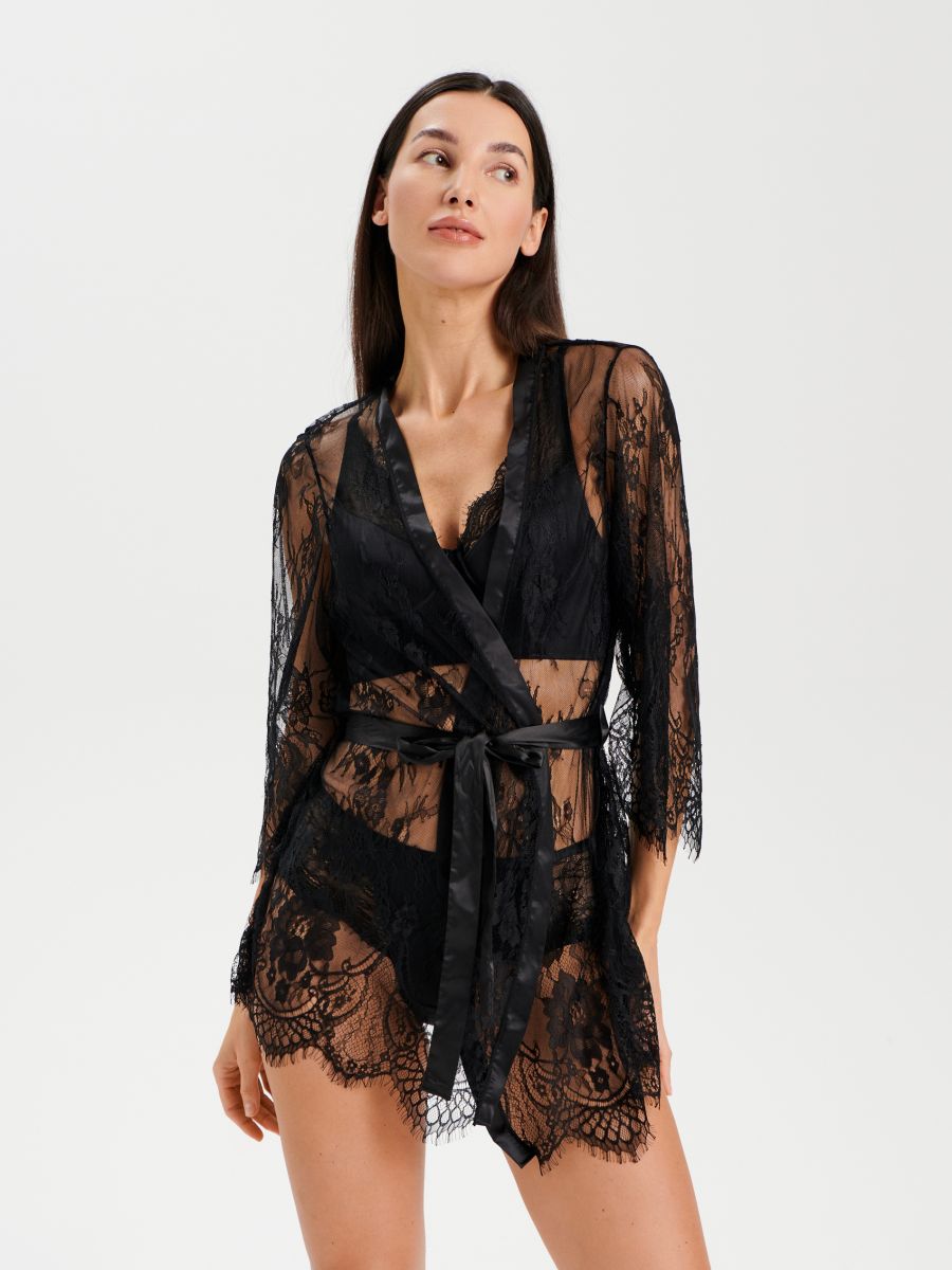 Buy The Black Widow Feather Robe Sample Online in India - Etsy
