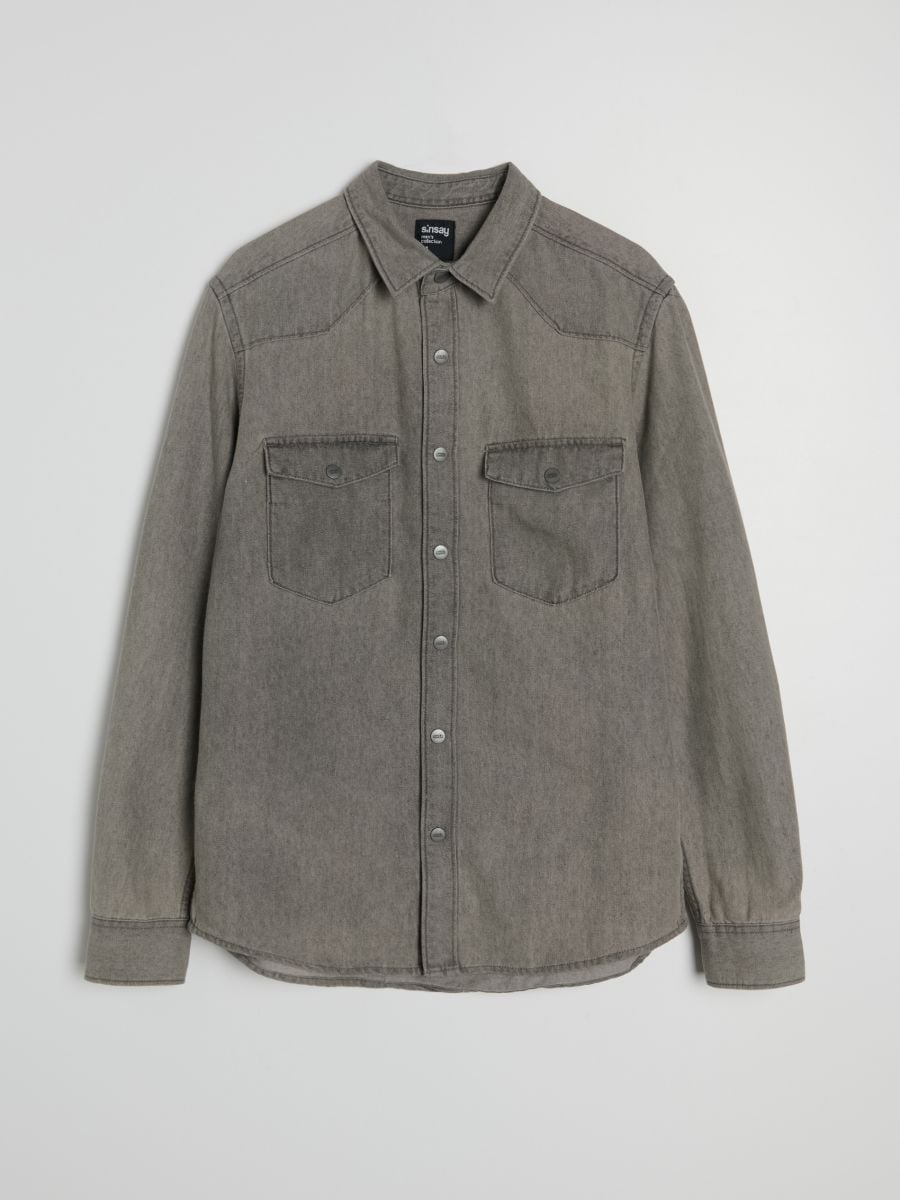 Srajca regular - svetlo siva - SINSAY