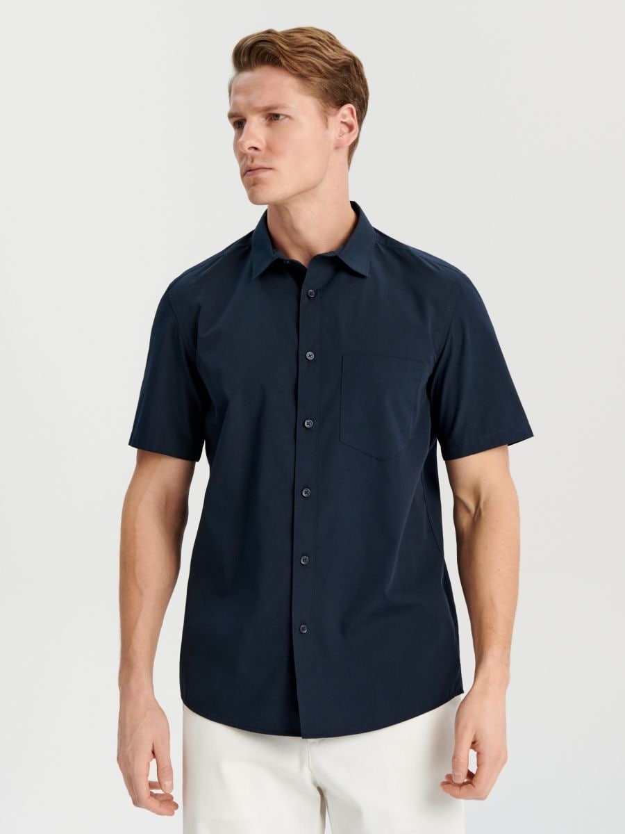 Camicia regular fit - blu scuro - SINSAY