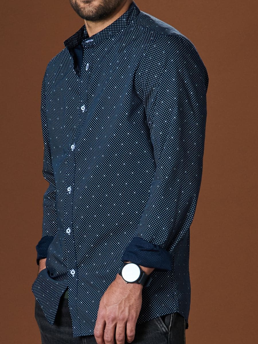 Slim fit košulja - mornarsko plava - SINSAY