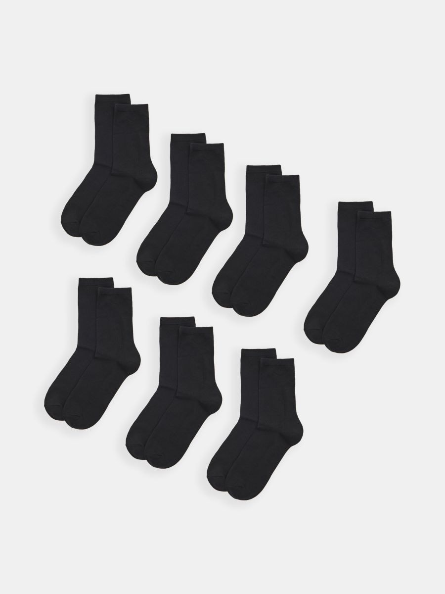 Čarape - 7 pari - crno - SINSAY