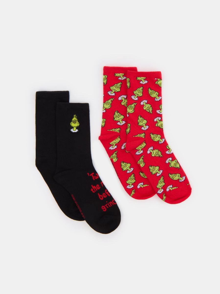Skarpetki 2 pack Grinch - wielobarwny - SINSAY
