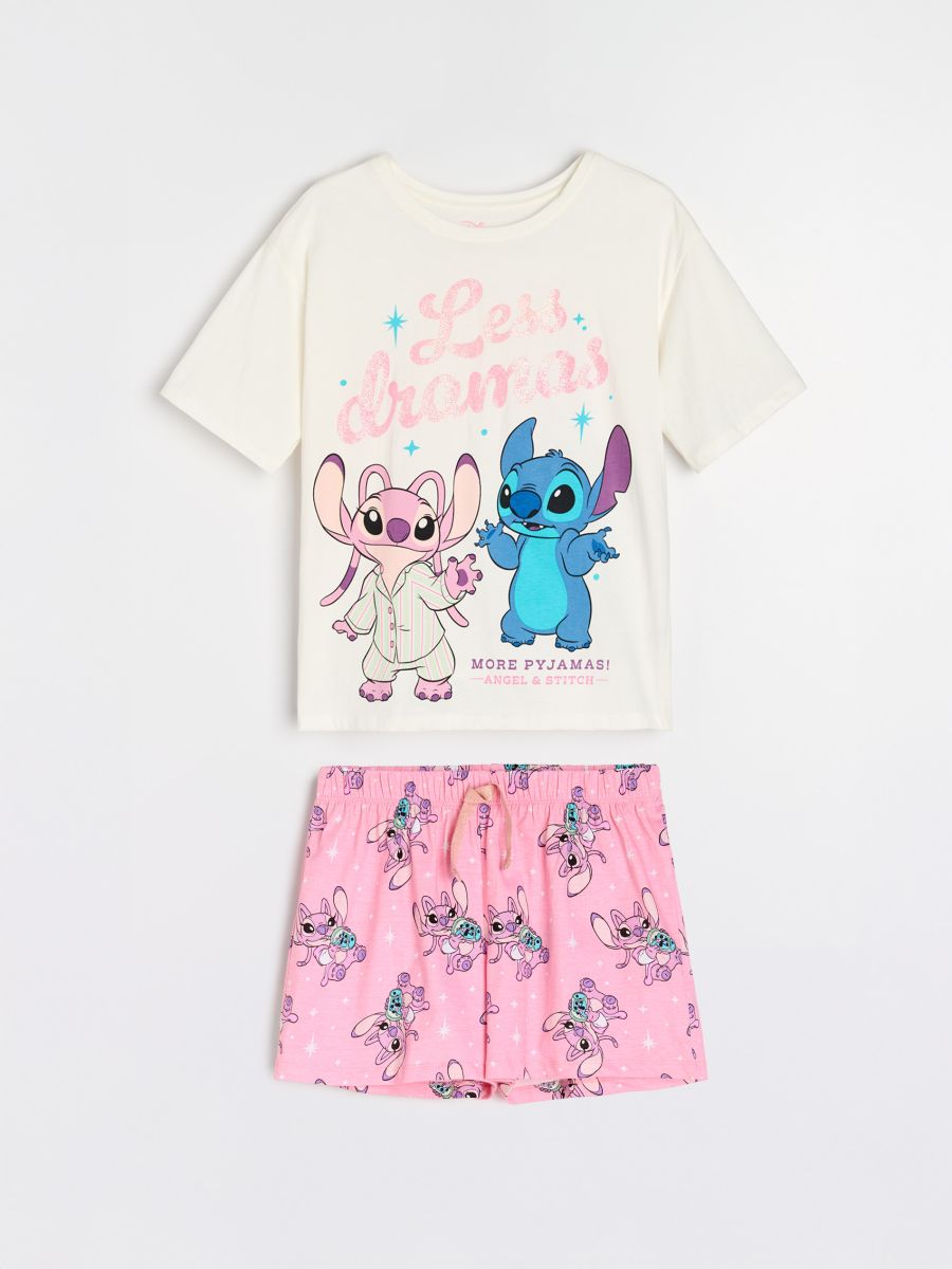 Dvodelna pidžama Stitch - krem - SINSAY