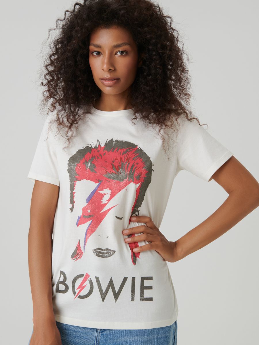 Divertidísimo envidia Pelmel Camiseta con estampado de David Bowie, SINSAY, 8120J-01X