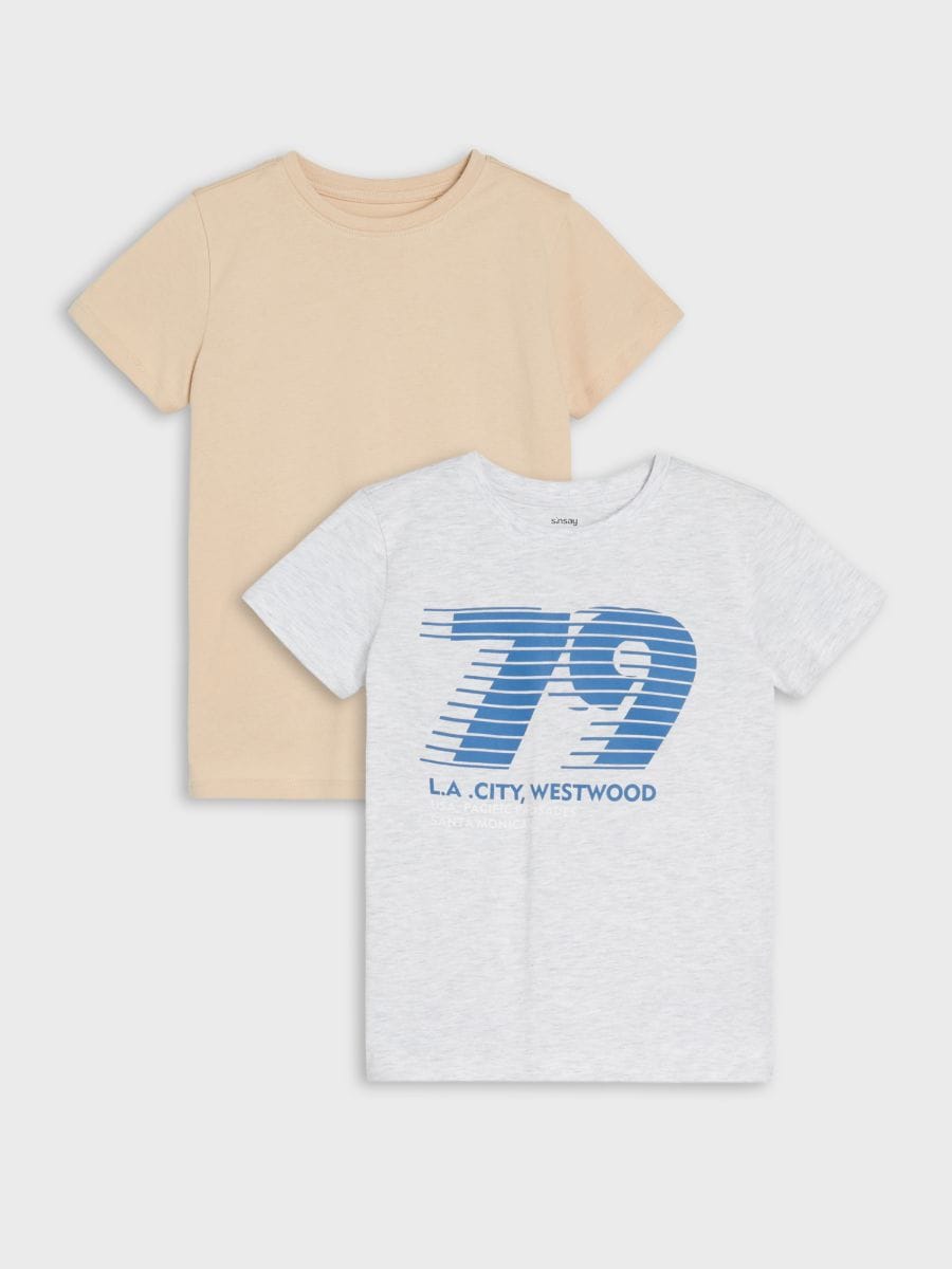 T-särk, 2 tk - helehall - SINSAY