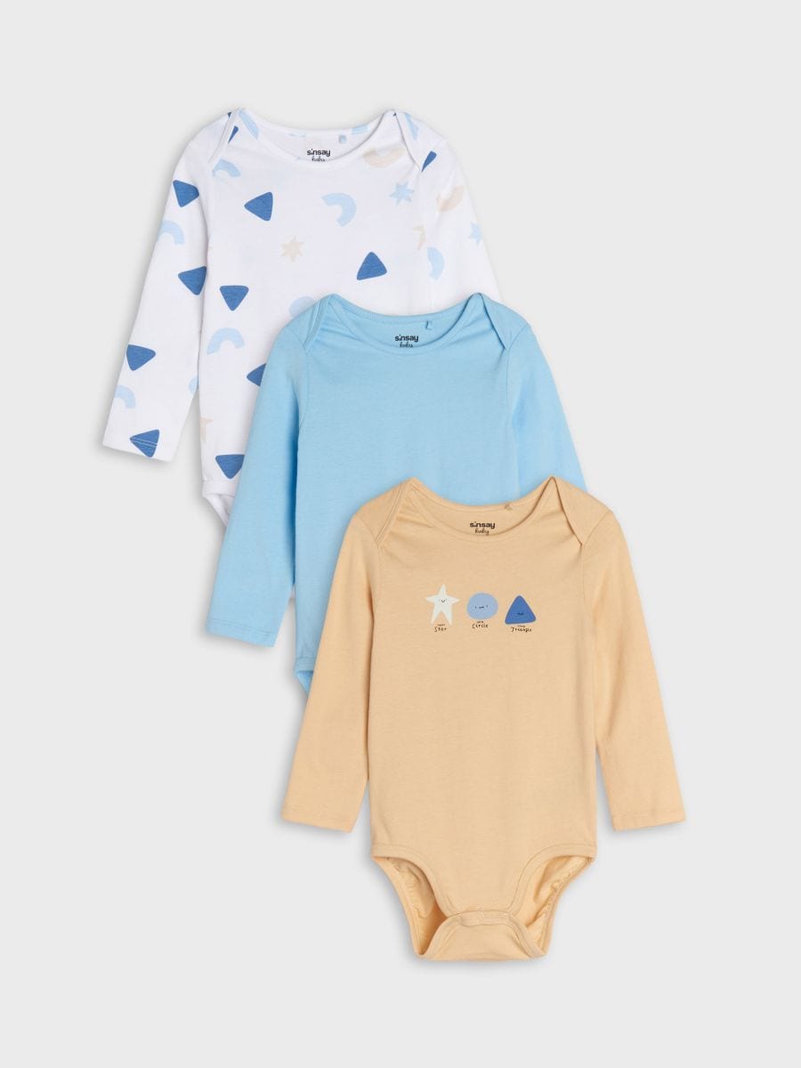 3-Pack Baby Bodies Blue